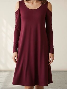Studio One New York Burgundy Cold Shoulder Dress 14W